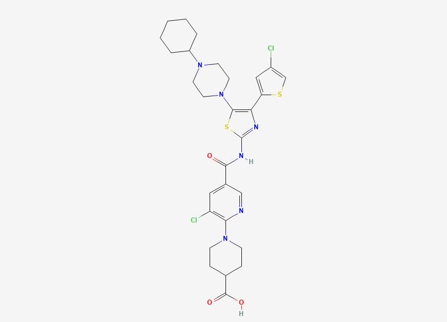Two-dimensional chemical structure of Avatrombopag, CAS 570406-98-3
