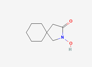 Two-dimensional chemical structure of 2-hydroxy-2-azaspiro[4.5]decan-3-one, CAS 479668-10-5