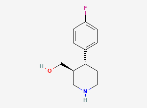 Two-dimensional chemical structure of Paroxetine HCl Anhydrous EP Impurity I/ Anhydrous Paroxetine HCl BP Impurity I (free base), CAS 125224-43-3