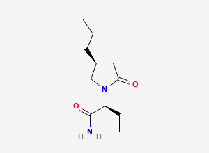 Two-dimensional chemical structure of (4S)-Brivaracetam, CAS 357336-19-7