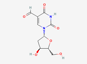Two-dimensional chemical structure of 5-Formyl-2'-deoxyuridine