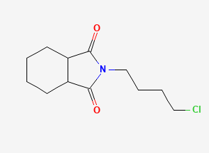 Two-dimensional chemical structure of 2-(4-chlorobutyl)-3a,4,5,6,7,7a-hexahydroisoindole-1,3-dione