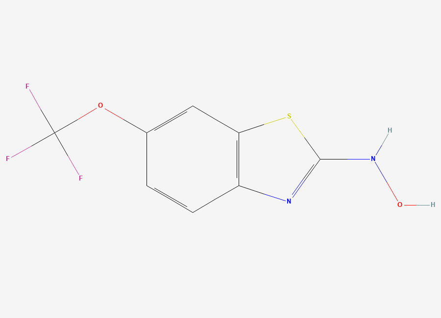 Two-dimensional chemical structure of N-Hydroxy Riluzole, CAS 179070-90-7
