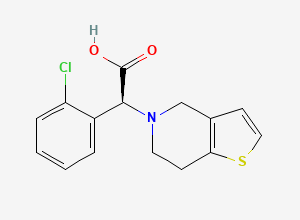 Two-dimensional chemical structure of Clopidogrel EP Impurity A / Clopidogrel Related Compound A / Clopidogrel Carboxylic Acid (Free Base ), CAS 144457-28-3
