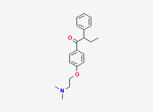 Two-dimensional chemical structure of 1-(4-(2-Dimethylamino)-2-ethoxyphenyl butanone