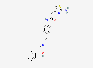 Two-dimensional chemical structure of Mirabegron inhouse Impurity A, CAS 223673-61-8