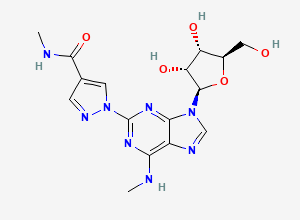 Two-dimensional chemical structure of N6-Methyl derivative Adenosine, CAS 765299-55-6