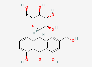 Two-dimensional chemical structure of Aloin A, CAS 8015-61-0