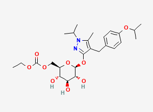 Two-dimensional chemical structure of Remogliflozin Etabonate