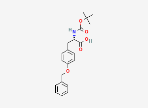 Two-dimensional chemical structure of O-benzyl-N-((tert-butoxy)carbonyl)-L-tyrosine