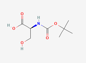 Two-dimensional chemical structure of N-[tert-butoxycarbonyl]-L-serine