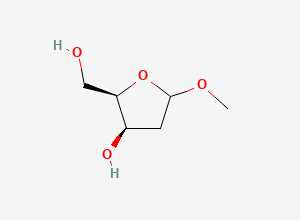 Two-dimensional chemical structure of Methyl 2-deoxy-D-threo-pentofuranoside