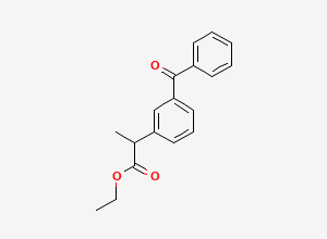 Two-dimensional chemical structure of Ketoprofen Ethyl Ester, CAS 60658-04-0