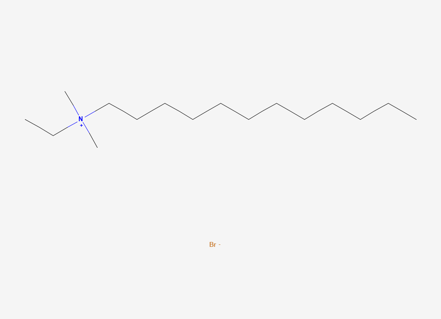 Two-dimensional chemical structure of Dimethyldodecylethylammonium bromide