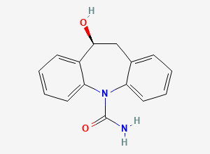 Two-dimensional chemical structure of Eslicarbazepine, CAS 104746-04-5