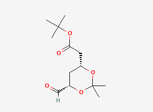 Two-dimensional chemical structure of Tert-Butyl 2-((4R,6S)-6-Formyl-2,2-Dimethyl-1,3-Dioxan-4-Yl)Acetate, CAS 124752-23-4