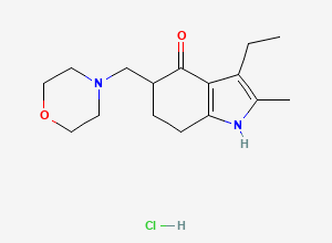 Two-dimensional chemical structure of Molindone Hydrochloride