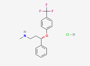 Two-dimensional chemical structure of (S)-fluoxetine hydrochloride