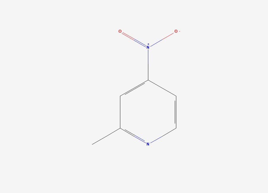 Two-dimensional chemical structure of Pyridine, 2-methyl-4-nitro-