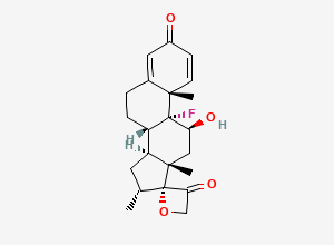 Two-dimensional chemical structure of Dexamethasone Oxetanone, CAS 4089-36-5