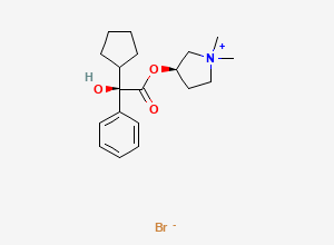 Two-dimensional chemical structure of Glycopyrronium Bromide EP Impurity N, CAS 58493-54-2