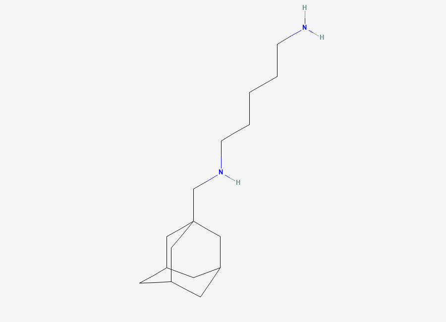 Two-dimensional chemical structure of N'-(1-adamantylmethyl)pentane-1,5-diamine