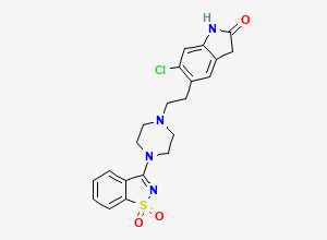 Two-dimensional chemical structure of Ziprasidone Sulfone Impurity, CAS 188797-77-5