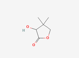 Two-dimensional chemical structure of D,L-Pantolactone, CAS 79-50-5