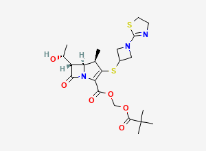 Two-dimensional chemical structure of Tebipenem Pivoxil