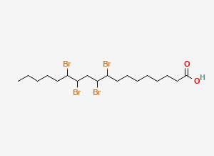 Two-dimensional chemical structure of 9,10,12,13-Tetrabromooctadecanoic acid