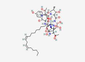 Two-dimensional chemical structure of Anidulafungin Echinocandin B Impurity, CAS 54651-05-7