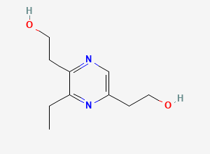 Two-dimensional chemical structure of Clavulanate Potassium EP Impurity C / Ethylpyrazinediethanol, CAS 86917-74-0