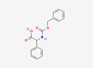 Two-dimensional chemical structure of (((Phenylmethoxy)carbonyl)amino)phenylacetic acid