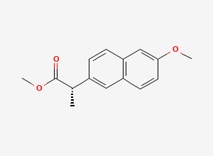 Two-dimensional chemical structure of Naproxen EP Impurity E / Naproxen Methyl Ester / Naproxen Related Compound E, CAS 26159-35-3