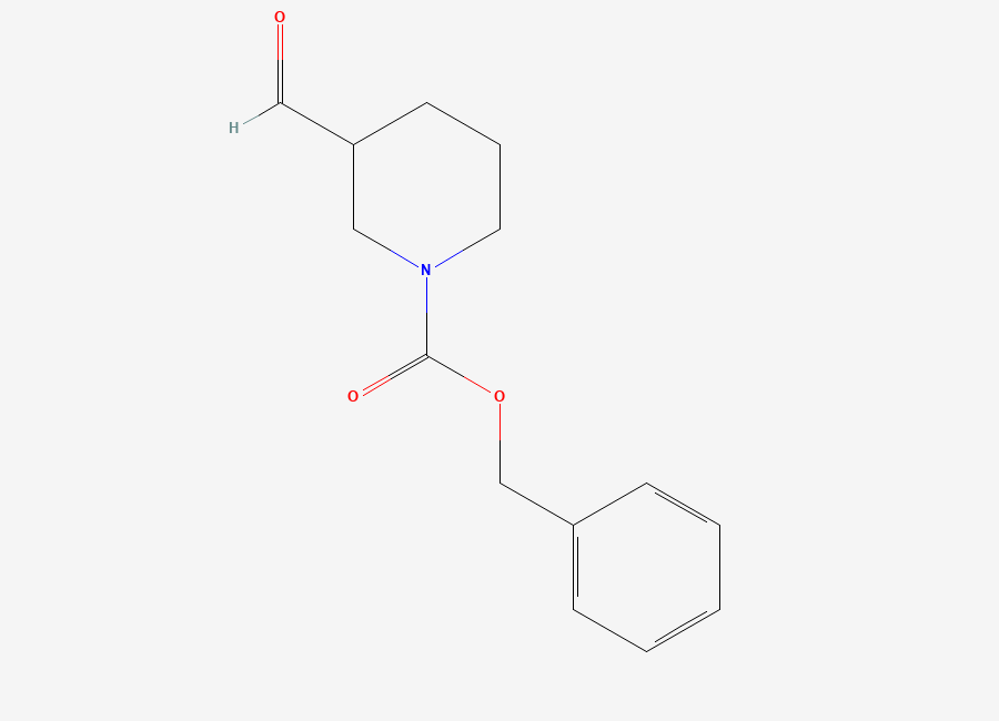 Two-dimensional chemical structure of Benzyl 3-formylpiperidine-1-carboxylate