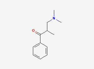 Two-dimensional chemical structure of 3-(Dimethylamino)-2-methylpropiophenone