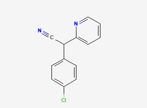 Two-dimensional chemical structure of alpha-(4-Chlorophenyl)-2-pyridineacetonitrile