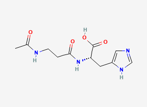 Two-dimensional chemical structure of N-Acetyl-L-carnosine, CAS 56353-15-2