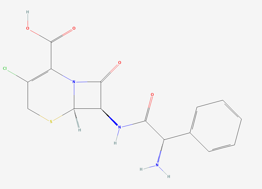 Two-dimensional chemical structure of Cefaclor EP Impurity C