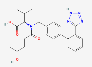 Two-dimensional chemical structure of 4-Hydroxy Valsartan, CAS 188259-69-0