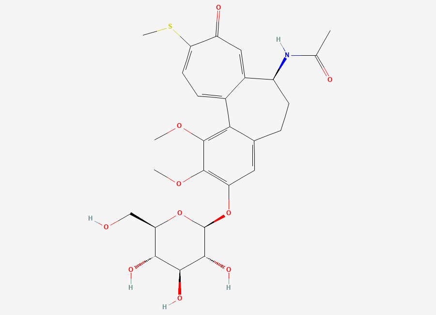 Two-dimensional chemical structure of Thiocolchicoside, CAS 602-41-5