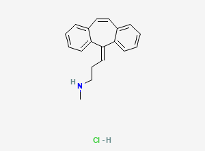 Two-dimensional chemical structure of Cyclobenzaprine Related Compound B / Desmethyl Cyclobenzaprine Hydrochloride, CAS 438-59-5