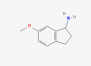 Two-dimensional chemical structure of 6-Methoxy-1-Indanamine