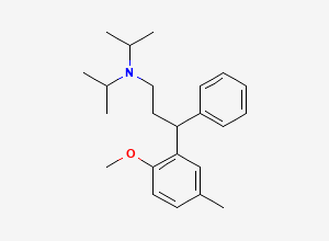 Two-dimensional chemical structure of Tolterodine EP Impurity C/O-Methyl Tolterodine/ Tolterodine Related Compound A, CAS 124935-88-2