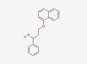 Two-dimensional chemical structure of 3-(1-Naphthalenyloxy)-1-phenyl-1-propanol, CAS 908291-72-5
