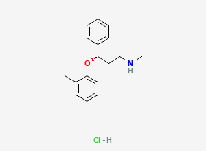 Two-dimensional chemical structure of (S)-(+)-Atomoxetine Hydrochloride / Atomoxetine EP Impurity B (HCl), CAS 82857-39-4