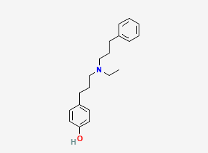 Two-dimensional chemical structure of 4-Hydroxy Alverine HCl, CAS 142047-94-7