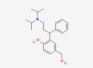 Two-dimensional chemical structure of 2-(3-(Di(propan-2-yl)amino)-1-phenylpropyl)-4-(hydroxymethyl)phenol