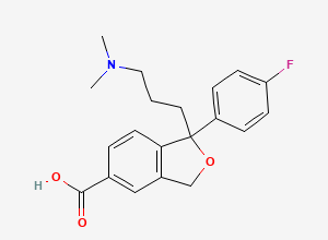 Two-dimensional chemical structure of Escitalopram EP Impurity M/Citalopram Carboxylic Acid Impurity/ Carboxy Citalopram/ Escitalopram Acid Analog / Citalopram Inhouse Impurity B, CAS 440121-09-5