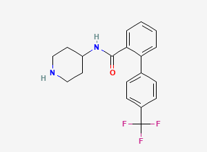 Two-dimensional chemical structure of Lomitapide M1, CAS 182439-41-4